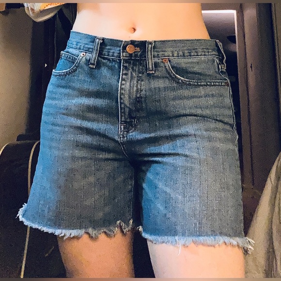 Madewell Relaxed High Rise Denim Boyshorts - Picture 7 of 12